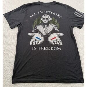 Nine Line Shirt Mens Medium Matrix All I'm Offering Is Freedom Black USA